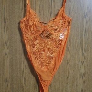 New neon orange lingerie